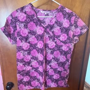 Small Printed Scrub Top